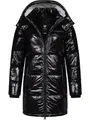 Produktbild: Ragwear Warmer Damen Wintermantel Shiny Steppmantel aus glänzendem Material mit Kapuze Roobie Long YOUMODO Black Gr. XL