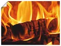 Produktbild: ARTLAND Wanddeko Poster & Kunstdrucke Wandposter 60x45 cm Kaminfeuer Feuer und Flamme Holz Kamin Ofen Wärme Q4WR