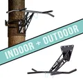 Produktbild: PULLUP & DIP Premium Klimmzugstange und Dip Stange, Mobil für Wand und Befestigung an Baum & Pfosten, für zu Hause + Outdoor im Garten, Hochwertige Qualität, Über 35 Übungen (INDOOR + OUTDOOR Paket)