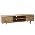 Produktbild: TV-Board Kommode 160cm MDF Eiche Dekor Design Lowboard mit 2 Türen & Ablage Fernsehschrank