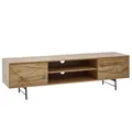 Produktbild: FineBuy Lowboard Holz Eiche-Dekor 160x45x40 cm TV-Kommode mit Zwei Türen, Design TV-Schrank Hoch, Fernsehtisch Fernsehschrank Modern, Fernsehkommode Wohnzimmer Braun