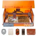 Produktbild: VEVOR Lasergravierer, 20 W, Lasergravur- & Schneidemaschine mit Gehäuse, Laserschneider, Graviermaschine, 7000 mm/min, 300x300 mm Arbeitsbereich, für Holz, Leder, Glas, bestimmte Metalle, Klasse 1