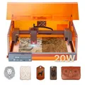 Produktbild: VEVOR Lasergravierer, 20 W, Lasergravur- & Schneidemaschine mit Gehäuse, Laserschneider, Graviermaschine, 7000 mm/min, 300x300 mm Arbeitsbereich, für Holz, Leder, Glas, bestimmte Metalle, Klasse 1