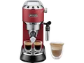 Produktbild: DELONGHI Dedica Style EC685.R - Professionelle Milchaufschäumung und schmales Design, Siebträger Espressomaschine Rot Matt