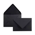 Produktbild: 50x BriefUmschläge in Schwarz  80 g/m²  Kuverts in DIN B6 Format 12,5 x 17,6 ...