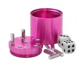 Produktbild: BestSaller 3008 SUPER SIX Würfelspiel Aluminum, 36 Spielstäbchen & 2 Würfel, pink