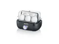 Produktbild: Eierkocher 6 Eier schwarz Eierstecher Härtegrad einstellbar 420W BPA-frei