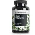Produktbild: natural elements Eisen + 40mg Vitamin C Acerola – 240 Tabletten – Chelat-Komplex Eisenbisglycinat