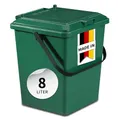 Produktbild: GARANTIA Bio-Eimer 8 Liter grün - Biomülleimer Küche, Komposteimer Küche, Bio Mülleimer, Komposter, Abfall & Recycling, Küchenabfalleimer, Biomüll, Biomülleimer Küche Klein, Kompost, Bioeimer