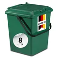 Produktbild: GARANTIA BIO-Eimer 8 Liter grün - Komposteimer Biomüll, stapelbar, mit Deckel