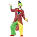 Produktbild: Smiffys Clown-Kostüm Zirkusclown Kostüm - für Fasching und Halloween, Alles andere als kleinkariert: knallbunter Clown mit Karomuster rot XL