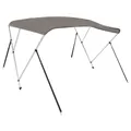 Produktbild: vidaXL 3-Bow Bimini Top, Bootsverdeck 4 verstellbare Nylonriemen, Sonnensegel Sonnenschutz für Boot, Sonnenverdeck Sonnendach, Grau 184x189x135cm