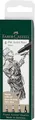 Produktbild: FABER-CASTELL 167100 - Tuschestifte Pitt Artist Pen, 4er Packung, Inhalt: S, F, M, B, schwarz