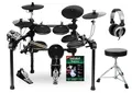 Produktbild: Geniales E-Drum Set mit Hocker, Kophörer, Sticks & Fußmaschine zum Üben & Proben
