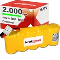 Produktbild: Kraftmax Akku für Bosch SOMFY K8 / K10 / K12 - mit 2000mAh Leistung - Neue NIMH Technik mit über 42% mehr Leistung gegenüber den Akku mit 1400 mAh !