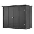 Produktbild: GFP Primeyard Geräteschrank Metall 156x84x131 cm Gartenschrank anthrazit inkl. Fußboden