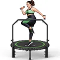 Produktbild: BCAN Fitnesstrampolin Rebounder für Erwachsene, Ø 102 cm / 122 cm, belastbar bis 204 kg / 250 kg