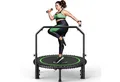 Produktbild: BCAN Fitnesstrampolin Rebounder-Trampolin Erwachsene, 102/122cm 204/250kg, Ø 102 cm, (1 tlg), Bungee-Seilen Verstellbarer Griff Indoor&Outdoor