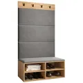 Produktbild: Möbel Kryspol Garderoben-Set, Eiche, Grau, Holz, Nachbildung, 2-Sitzer, 2 Fächer, 84x184x42 cm, Garderobe, Garderoben-Sets & Serien, Garderoben-Sets