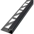 Produktbild: Fliesenschiene Eckprofil Quadratprofil Edelstahl, Fliesenprofil - Schwarz gebürstet 2,5m x 12,5mm, 1 Stück - Dalsys