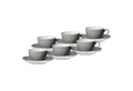 Produktbild: Ritzenhoff & Breker Tasse Doppio Kaffeetassen mit Untertassen 200 ml 6er Set, 12-tlg., Porzellan