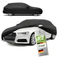 Produktbild: WALSER Premium Abdeckung Auto Indoor Stretch Plus Qualitätssieger Sehr Gut* Autoabdeckung Winter Autogarage Abdeckung Autoplane Winter Autogarage Abdeckung Winter Abdeckplane Kombi Größe 6 schwarz