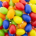 Produktbild: Annastore Ostereier aus Kunststoff - Eier zum Hängen, bunt Sortiert 6 cm - Kunststoffeier - Plastikeier aus Kunststoff (30 x knallig bunt)