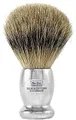 Produktbild: Hans Baier Exclusive Rasierpinsel Griff Metall silberfarben - Größe 1