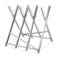 Produktbild: Relaxdays Sägebock für Kettensägen, klappbar, bis 150 kg, Holzsägebock, Holz schneiden, HBT: 82x83x80 cm, Stahl, silber
