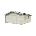 Produktbild: PALMAKO Blockbohlen-Garage, BxT: 540 x 540 cm (Außenmaße), Holz - beige