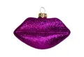 Produktbild: HD Collection Christbaumschmuck, Christbaumschmuck Glas 9,5cm Kussmund Lippen Figur Lila