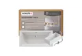 Produktbild: Schulte Badewanne Onda, Körperform, Sanitäracryl, Weiß, Größenauswahl, (Komplett-Set, inkl. Wannenträger und Ablauf), 170x75 cm