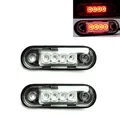 Produktbild: MelTruck 2x LED Umrissleuchte mit Gummiunterlage, 4–8 LEDs, 12V/24V, IP68, E9, für LKW PKW Anhänger Trailer Wohnwagen Bull Bar, weiß/gelb/rot Varianten