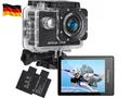 Produktbild: Action Cam FHD 1080P/12MP, Unterwasserkamera wasserdicht bis 30M, 140 Grad