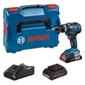 Produktbild: Bosch Professional 18V System Akku Schlagbohrschrauber GSB 18V-55 (max. Drehmoment 55 Nm, inkl. 2x Akku ProCORE18V 4.0Ah, Schnellladegerät GAL 18V-40 Professional, Einlage, L-BOXX)