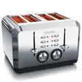 Produktbild: Arendo BREAKFAST 4-Scheiben-Toaster Hochwertiges Edelstahlgehäuse 1600W Vintage