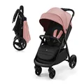 Produktbild: Kinderkraft RINE Buggy bis 22 kg, Kinderwagen, Mit einer Hand zusammenklappbar, wasserfestes Verdeck mit UPF50+ Filter, liegende Position, Getränkehalter im set, Rosa