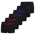 Produktbild: JACK & JONES Herren Boxershorts 6er Pack Basic Trunks Boxer Stretch Unterhosen Unterwäsche Retroshorts Set Baumwolle Schwarz Rot Grün Blau Grau 3XL, Größe:3XL, Farbe:Pack 4