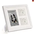 Produktbild: Goomis Pfotenabdruck Set Hund und Katze,Holz Bilderrahmen,3D Gipsabdruck -