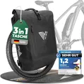 Produktbild: MIVELO - 3 in 1 Fahrradtasche - Rucksack - Schultertasche wasserdicht 100% PVC frei, mit gepolstertem Laptopfach, für Fahrrad Gepäckträger I Gepäckträgertasche mit Rucksack 1 STK (Carbon, 20L)
