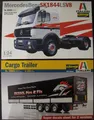 Produktbild: Mercedes Benz SK 1844 LSV8 + Cargo Trailer von Italeri im Maßstab 1:24 *NEU*