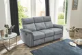 Produktbild: Recliner 3-Sitzer inkl Relaxfunktion AMRUM Velour Vintage hellgrau