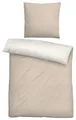 Produktbild: Biberna Melange- Flanell Bettwäsche 'Uni' 135 x 200 cm Kitt - 0840500547001