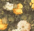Produktbild: Vliestapete Blumen Vintage dunkelgrün gelb 36921-1 (3,27€/1qm)