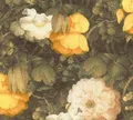 Produktbild: Vliestapete Blumen Vintage dunkelgrün gelb 36921-1 (3,27€/1qm)