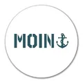 Produktbild: Huuraa Aufkleber Moin Anker 10cm rund Sticker Geschenkidee