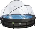 Produktbild: EXIT Framepool inkl. multifunktionaler Abdeckung (Set, 4-tlg), ØxH: 360x76 cm, mit Filterpumpe & Filterkartusche