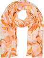 Produktbild: styleBREAKER Damen Schal mit Aquarell Marmor Muster und Metallic Akzenten, leichtes Tuch in Pastell Tönen, Stola 01016229, Farbe:Orange