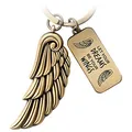 Produktbild: FABACH Engelsflügel Schlüsselanhänger Wing - Glücksbringer Schutzengel Feder Engel Schlüsselanhänger Flügel - Engelsflügel Anhänger Flügel - Let Your Dreams Be Your Wings
