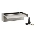 Produktbild: OASE 70771 Waterfall XL 30 - Wasserfall 30 cm breit in Edelstahl-Optik für Wasserspiele im Garten und Außenbereich, zur Montage an Mauern und Wänden für Teich, Pool, Brunnen, silber